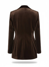 Carica l&#39;immagine nel visualizzatore di Gallery, BLAZER DA COMPLETO VELLUTO COLLO REVERS
