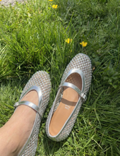 Carica l'immagine nel visualizzatore di Gallery, Ballerine Donna in Vera Pelle con Cristallo 3 Colori
