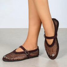 Carica l'immagine nel visualizzatore di Gallery, Ballerine Mary Jane in Pelle Ecologica con Micro-Strass
