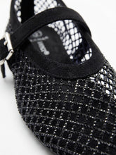 Carica l'immagine nel visualizzatore di Gallery, Ballerine Mary Jane in Pelle Ecologica con Micro-Strass
