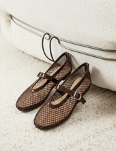 Carica l'immagine nel visualizzatore di Gallery, Ballerina Mary Jane in Rete Tecnica ed Eco-Pelle 4 Colori
