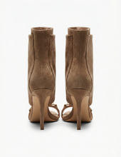 Carica l'immagine nel visualizzatore di Gallery, Sandali con Taco Alto in Ecopelle con Dettagli Dorati 3 Colori
