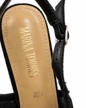 Carica l'immagine nel visualizzatore di Gallery, Décolleté Slingback Eleganti con Tomaia in Pizzo Floreale e Sottopiede in Vera Pelle
