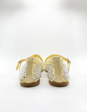 Carica l'immagine nel visualizzatore di Gallery, Ballerine Mary Jane in Eco-pelle con Rete Traforata e Strass
