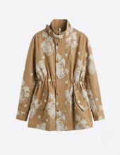 Carica l'immagine nel visualizzatore di Gallery, Giacca Parka in Cotone Ricamo con Coulisse in Vita
