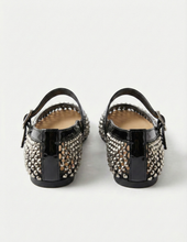 Carica l'immagine nel visualizzatore di Gallery, Ballerine Donna in Vera Pelle con Cristallo 3 Colori
