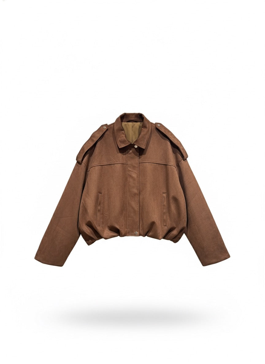 GIACCA BOMBER EFFETTO SCAMOSCIATO