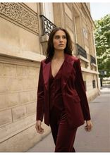 Carica l&#39;immagine nel visualizzatore di Gallery, BLAZER DA COMPLETO VELLUTO COLLO REVERS
