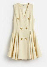 Carica l&#39;immagine nel visualizzatore di Gallery, Abito Polline Doppiopetto con Bottoni Dorati e Dettaglio Leone di Venezia
