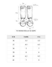 Carica l'immagine nel visualizzatore di Gallery, Sandali con Taco Alto in Ecopelle con Dettagli Dorati 3 Colori
