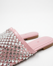 Carica l'immagine nel visualizzatore di Gallery, Sandali Slide Eleganti con Tomaia a Rete Gioiello e Strass Luminosi
