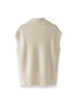 Carica l&#39;immagine nel visualizzatore di Gallery, Gilet Minimalista in Maglia Beige con Zip
